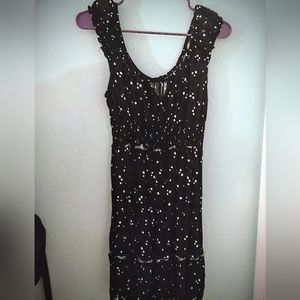 Black floral dress with white little flowers